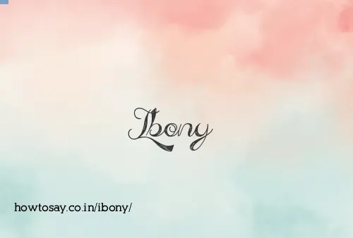 Ibony