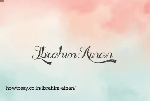 Ibrahim Ainan