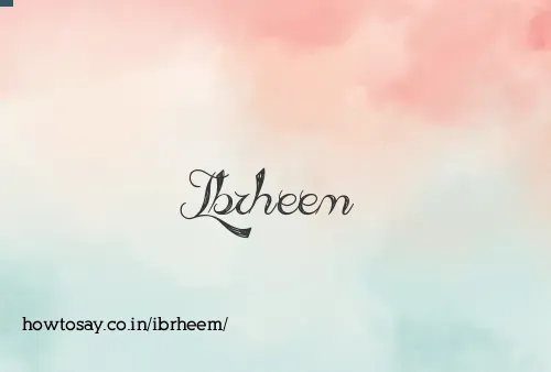 Ibrheem