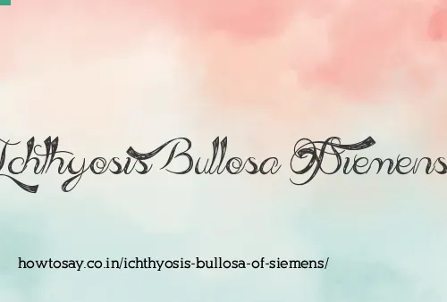 Ichthyosis Bullosa Of Siemens