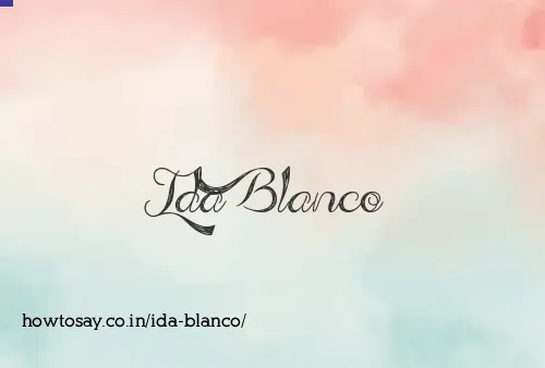 Ida Blanco