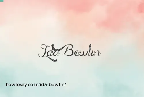 Ida Bowlin