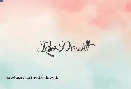 Ida Dewitt