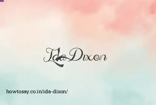 Ida Dixon