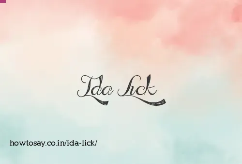 Ida Lick