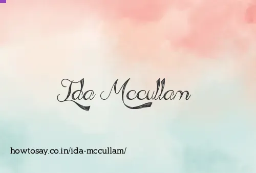 Ida Mccullam