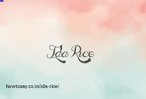 Ida Rice