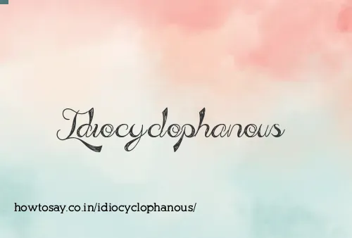 Idiocyclophanous