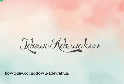 Idowu Adewakun