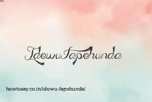 Idowu Fapohunda
