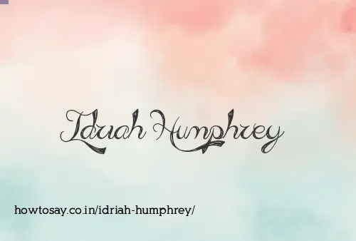 Idriah Humphrey