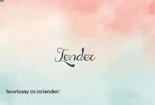 Iender