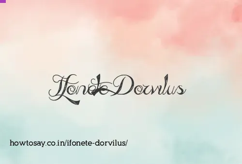 Ifonete Dorvilus