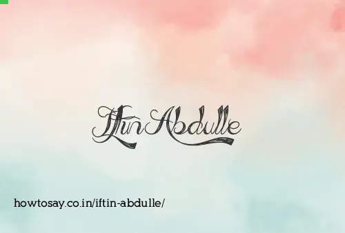 Iftin Abdulle