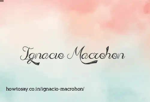 Ignacio Macrohon