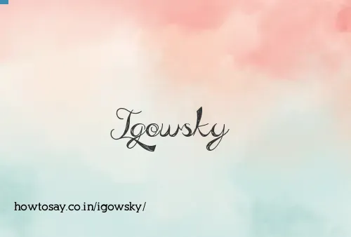 Igowsky