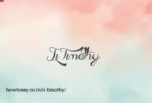 Ii Timothy