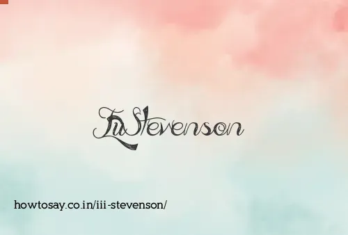 Iii Stevenson