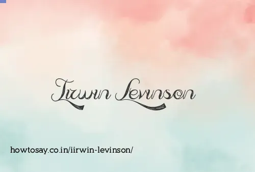 Iirwin Levinson