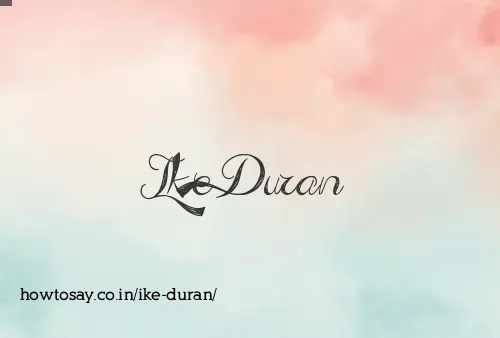 Ike Duran
