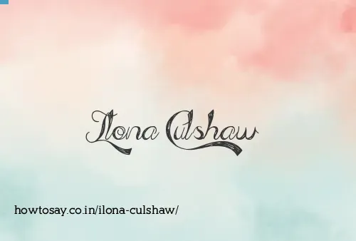 Ilona Culshaw