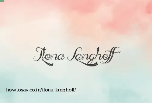 Ilona Langhoff
