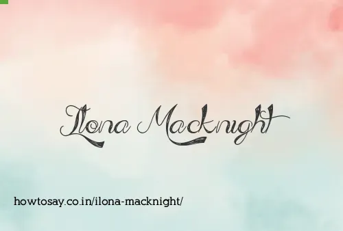Ilona Macknight