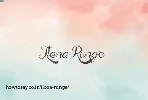 Ilona Runge