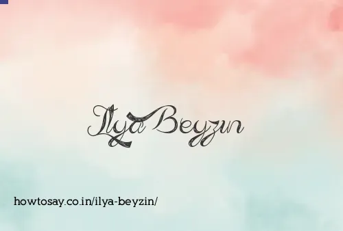 Ilya Beyzin