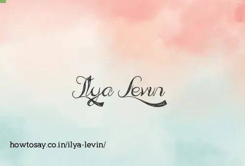 Ilya Levin