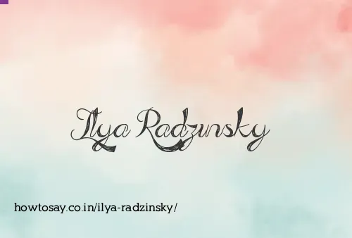 Ilya Radzinsky