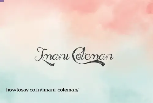 Imani Coleman
