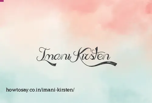 Imani Kirsten