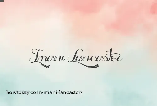 Imani Lancaster