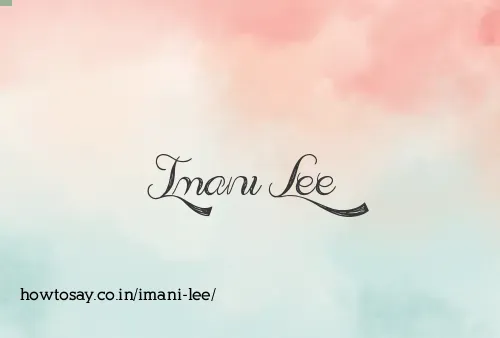 Imani Lee