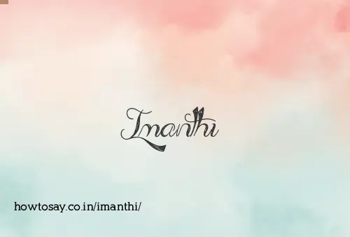 Imanthi