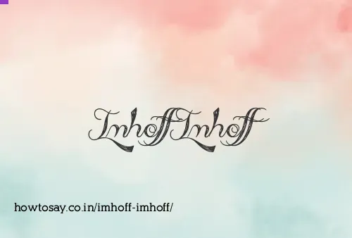 Imhoff Imhoff