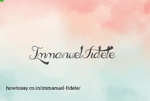Immanuel Fidele