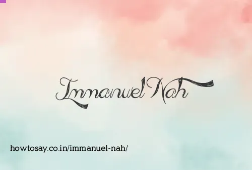 Immanuel Nah