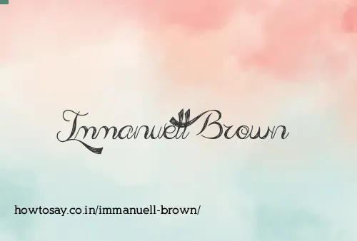 Immanuell Brown
