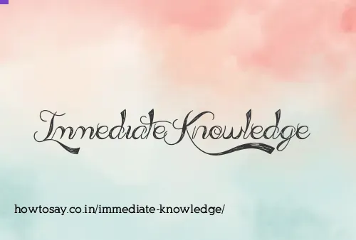 Immediate Knowledge