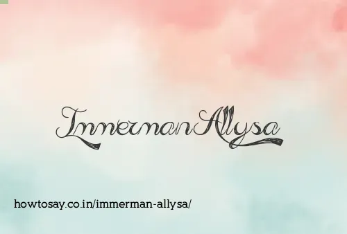 Immerman Allysa