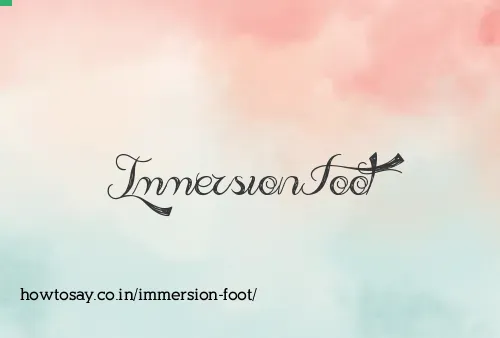 Immersion Foot