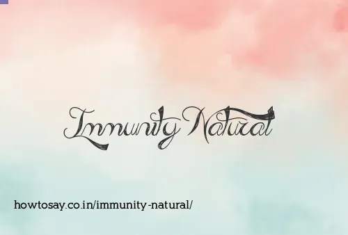 Immunity Natural