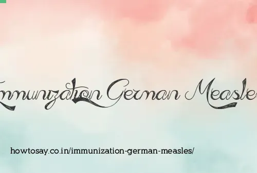 Immunization German Measles