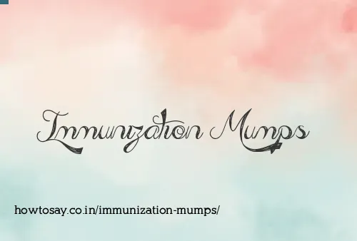 Immunization Mumps