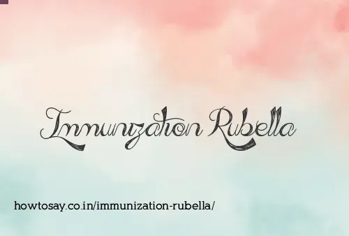 Immunization Rubella