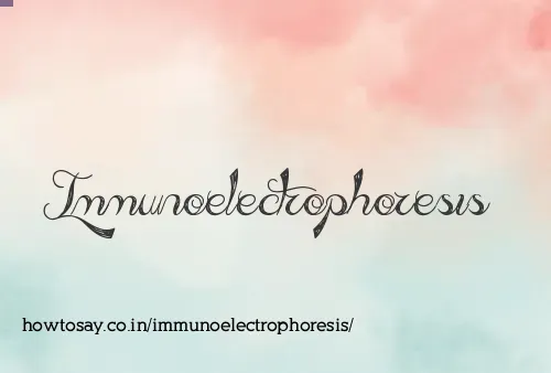 Immunoelectrophoresis