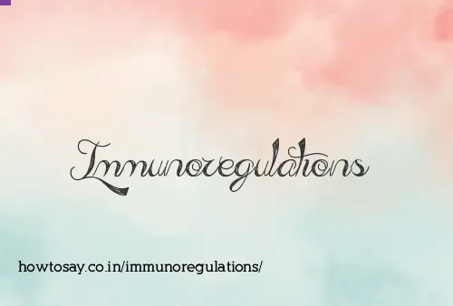Immunoregulations
