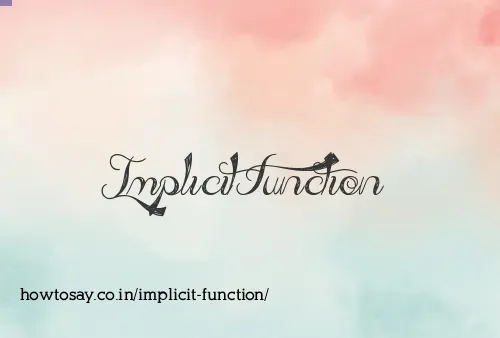 Implicit Function